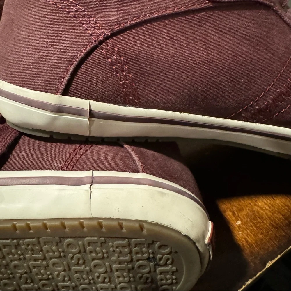 Taos Top Star Distressed Bordeaux Sneaker Size 7.5